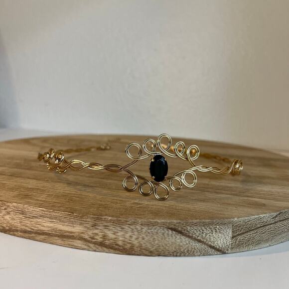 Gold Handmade Wire Swirl Belly Chain Belt or Headband Festival Piece - Picture 9 of 9